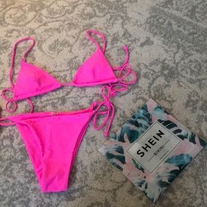 Shein triangle bikini !
